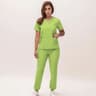 New Nurse Scrub Set V Neck Top With Jogger Pants Medical Workwear 19