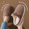 Soft Sole Fuzzy Slippers For Women And Men Winter Warm Plush Cotton Shoes 8