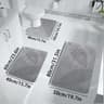 3 Piece Bath Mat Set Nonslip Quick Dry Soft Water Absorbent Machine Washable Bathroom Rugs 6