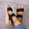 Minimalist Wedge Sandals Open Toe Platform Casual Slingback Sandals For Women 7