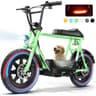 Electric Scooter With Seat For Adults 16 Inch Fat Tire All Terrain Commuter Ebike With Basket 11