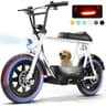 Electric Scooter With Seat For Adults 16 Inch Fat Tire All Terrain Commuter Ebike With Basket 8