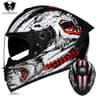Full Face Motorcycle Helmet With Double Visor Winter Warm Racing Sports Helmet 12