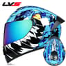 Full Face Motorcycle Helmet With Double Visor Winter Warm Racing Sports Helmet 20