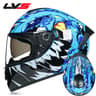 Full Face Motorcycle Helmet With Double Visor Winter Warm Racing Sports Helmet 21