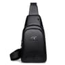 Mens Chest Pack Crossbody PU Leather Shoulder Bag 7
