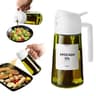 Olive Oil Dispenser Bottle 470ml Dark Green Glass Oil Sprayer 8