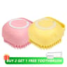 Dog Bathing Brush Pet Massage Brush With Shampoo Dispenser  Soft Silicone Rubber Bristle Grooming T 13