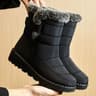 Womens Winter Snow Boots Waterproof Ankle Fur Lined Boots With Low Heels 6