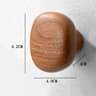 Scandinavian Solid Wood Wall Mounted Clothes Hook Pebble Shape Punch Free Door Hanger 6