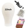 Canvas Wig Head Wig Stand 21 To 24 Inch Mannequin Head For Hairstyling Display And Wig Making With  10