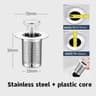 Stainless Steel PopUp Sink Stopper With Hair Catcher And AntiOdor Bounce Core For Bathroom And Show 8