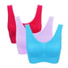 3PCS Seamless Wireless Plus Size Sports Bra With Pads For Women  Comfort Lift Active Bra Set 10