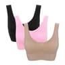 3PCS Seamless Wireless Plus Size Sports Bra With Pads For Women  Comfort Lift Active Bra Set 13