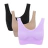 3PCS Seamless Wireless Plus Size Sports Bra With Pads For Women  Comfort Lift Active Bra Set 16