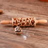 10Inch Wooden Embossed Rolling Pin With Coffee Lemon Flower Elk Pattern For Cookie And Pastry Bakin 15