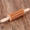 10Inch Wooden Embossed Rolling Pin With Coffee Lemon Flower Elk Pattern For Cookie And Pastry Bakin 16