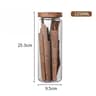 Glass Airtight Storage Jar With Wood Lid For Kitchen And Food Organization 10