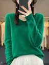 Merino Wool VNeck Sweater For Women  Soft Cashmere Knit Pullover For Autumn And Winter 7