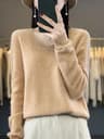Merino Wool VNeck Sweater For Women  Soft Cashmere Knit Pullover For Autumn And Winter 8