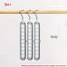 3pcs Foldable 9Hole Space Saving Clothes Hangers  Heavy Duty Closet Organizer For Home And Dorm 7