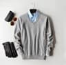 Classic VNeck Pullover Sweater For Men  Warm Cashmere Cotton Blend Winter Jumper 23