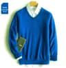Classic VNeck Pullover Sweater For Men  Warm Cashmere Cotton Blend Winter Jumper 25