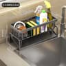 Drill Free Kitchen Sink Organizer Rack With Sponge And Soap Storage 9