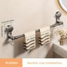 Retractable Aluminum Towel And Lid Storage Rack With Suction Mount 10