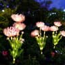 Solar Powered Flower Garden Lights  Outdoor Waterproof Decorative Lawn And Pathway Lamps 2