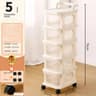 Acrylic MultiLayer Trolley Drawer Storage Rack  Transparent Snack And Kitchen Organizer On Wheels 10