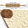 Christmas Wooden Rolling Pin With Reindeer Pattern Embossed Cookie Roller 8