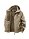 Men Outdoor Hooded Jacket Warm Casual Zip Up Coat 8
