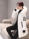 Womens Winter Fur Collar Hooded Parka Jacket 12
