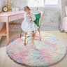 Super Soft Plush Round Rug Mat For Bedroom And Living Room Decoration 10