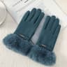 Women Winter Touchscreen Suede Gloves With Plush Cuff And Fleece Lining 9