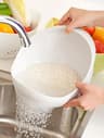 Colander Rice Bowl And Drain Basket With Handle For Washing Fruits Vegetables And Grains 10