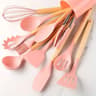 12 Piece Silicone Kitchen Utensil Set With Wooden Handles 9