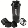 2Tier Shaker Bottle With Powder Storage  Ideal For Protein Shakes Gym And Fitness 8