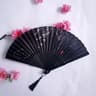 Folding Hand Fan With Tassel  Retro Chinese Style Bamboo And Cloth Fan 6