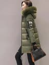 Women Winter Hooded Fur Collar Parka Coat 10