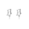 Stainless Steel Star Hoop Earrings 7