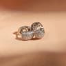 Triple Heart Cubic Zirconia Hoop Earrings 10
