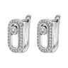 Triple Heart Cubic Zirconia Hoop Earrings 16