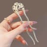 Pearl Flower U Shaped Hairpin 6