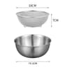 Stainless Steel Mixing Bowl Set With Measurement Scale 15