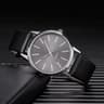 Men Leather Band Quartz Casual Wristwatch 8
