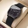 Men Square Minimalist Quartz Watch Leather Strap 7