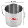 Stainless Steel Camping Cup Portable Outdoor Water Mug With Handle 9