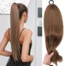 Synthetic Long Straight Ponytail Wig With Headband And Elastic Rope 7